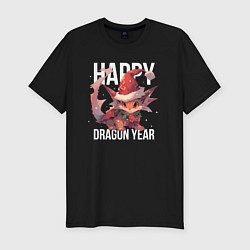 Мужская slim-футболка Happy Dragon year