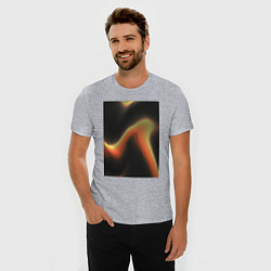 Футболка slim-fit Абтрактный геометрический 3д с волнами, цвет: меланж — фото 2
