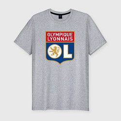 Мужская slim-футболка Olympique lyonnais fc