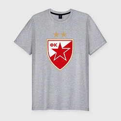 Мужская slim-футболка Црвена звезда сербия