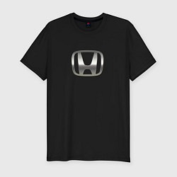 Футболка slim-fit Honda sport auto silver, цвет: черный