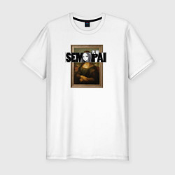 Мужская slim-футболка Аниме Мона Лиза