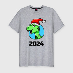 Мужская slim-футболка Год дракона 2024