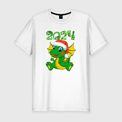 Мужская slim-футболка Дракончик 20204