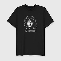 Мужская slim-футболка Tribute to Jim Morrison one