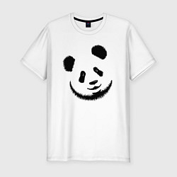 Мужская slim-футболка Голова милой панды