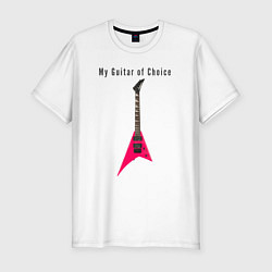 Мужская slim-футболка Моя любимая гитара