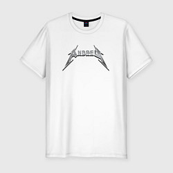 Мужская slim-футболка Андрей в стиле рок-группы Металлика