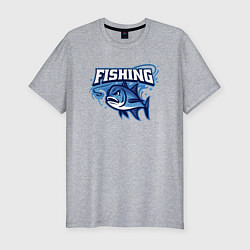 Мужская slim-футболка Fishing style