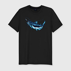 Мужская slim-футболка Лазурная рыбка
