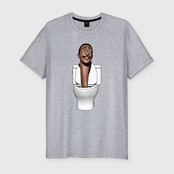 Мужская slim-футболка Skibidi toilet туалет