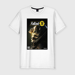 Мужская slim-футболка Fallout 76 - game poster