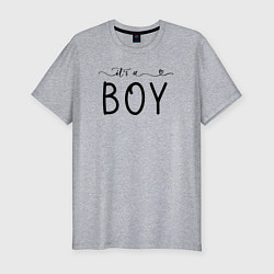 Мужская slim-футболка Its a boy phrase