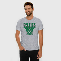 Футболка slim-fit Celtics net, цвет: меланж — фото 2