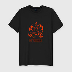 Мужская slim-футболка Огненная лисица-демон