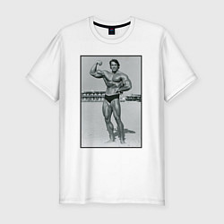 Футболка slim-fit Mister Schwarzenegger, цвет: белый