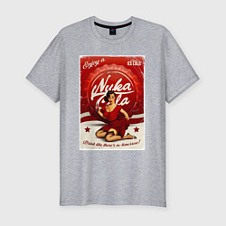 Футболка slim-fit Фоллаут - nuka cola pin-up girl, цвет: меланж