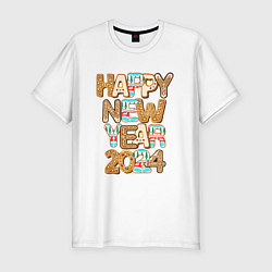 Мужская slim-футболка С новым годом 2024!