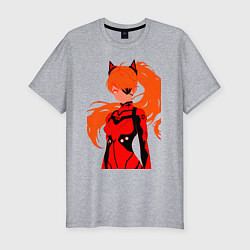 Футболка slim-fit Asuka Langley is Dead Serious, цвет: меланж