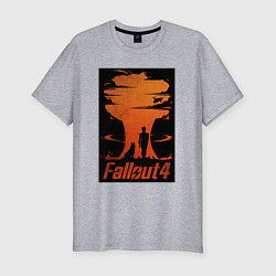 Футболка slim-fit Fallout 4 dog, цвет: меланж