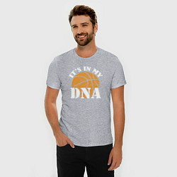 Футболка slim-fit ДНК баскетбола, цвет: меланж — фото 2
