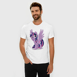 Футболка slim-fit Твайлайт Спаркл из My Little Pony в кино, цвет: белый — фото 2