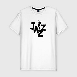 Мужская slim-футболка Jazz theme