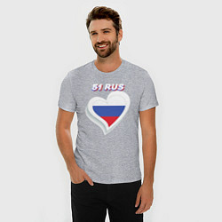 Футболка slim-fit 51 регион Мурманская область, цвет: меланж — фото 2