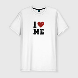 Футболка slim-fit I love me - heart y2k, цвет: белый