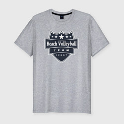 Футболка slim-fit Beach volleyball team, цвет: меланж