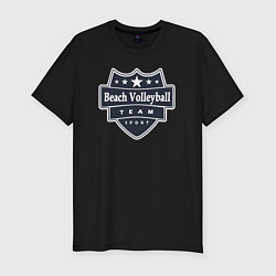 Футболка slim-fit Beach volleyball team, цвет: черный