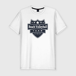 Мужская slim-футболка Beach volleyball team