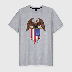 Мужская slim-футболка США орёл