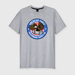 Футболка slim-fit USA skate eagle, цвет: меланж