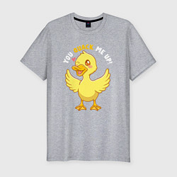 Мужская slim-футболка Duck quack