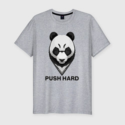 Футболка slim-fit Push hard, цвет: меланж