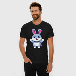 Футболка slim-fit Hello bunny, цвет: черный — фото 2