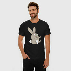 Футболка slim-fit Funny bunny, цвет: черный — фото 2