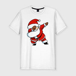Мужская slim-футболка Santa dabbing dance