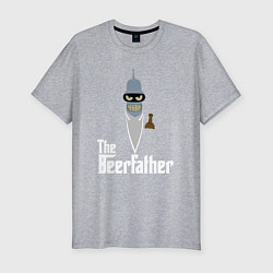 Мужская slim-футболка The beerfather