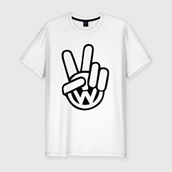 Мужская slim-футболка Volkswagen peace