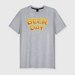 Мужская slim-футболка День пива