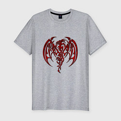 Мужская slim-футболка Кельтский дракон