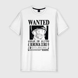 Мужская slim-футболка Награда за голову Ророноа Зоро One Piece