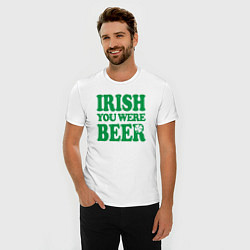 Футболка slim-fit Irish you were beer, цвет: белый — фото 2