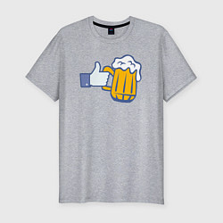 Футболка slim-fit Beer like, цвет: меланж