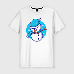 Футболка slim-fit Dab snowman, цвет: белый