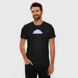 Футболка slim-fit Digital rain, цвет: черный — фото 2