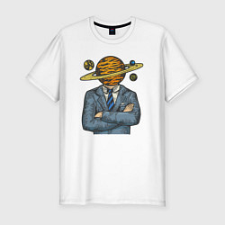 Мужская slim-футболка Вселенная в голове