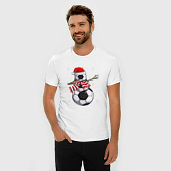 Футболка slim-fit Soccer snowman, цвет: белый — фото 2